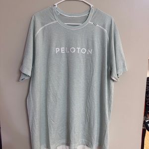 Peloton x Lululemon Men's Performance- T-Shirt Green/White Stripe • 2XL